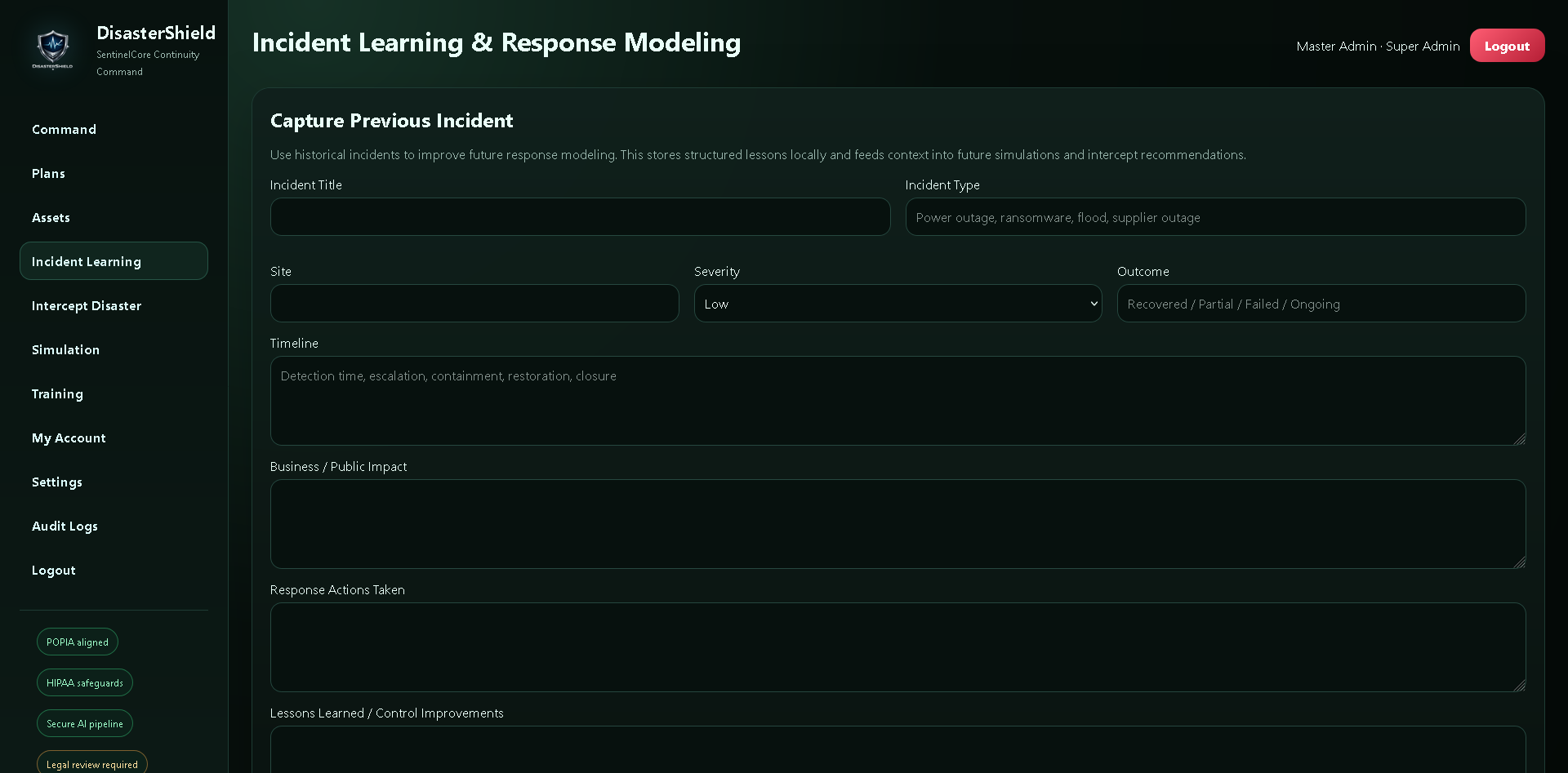 SentinelCore DisasterShield screenshot 2